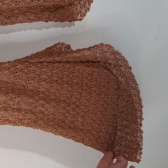 Ombre knit ruffle tie front cardigan - Picture 6 of 9